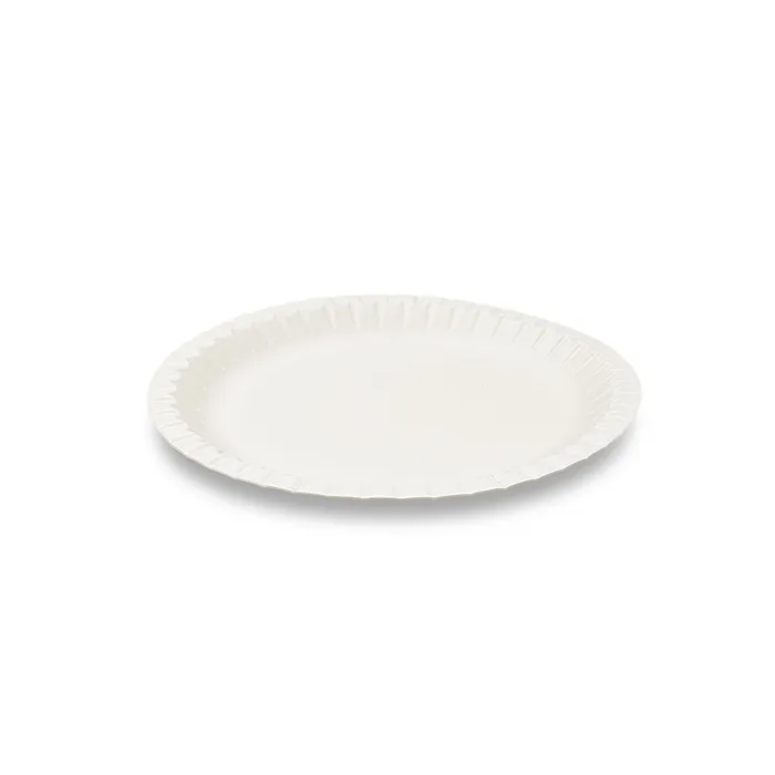 Hlavný obrázok produktu Papírový talíř mělký PREMIUM nepromastitelné průměr 23 cm [100 ks]