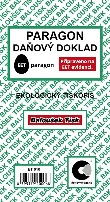 Hlavný obrázok produktu Paragon - daňový doklad ET010