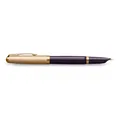 Ďalší obrázok produktu Parker 51 Deluxe Plum GT 18K hrot F