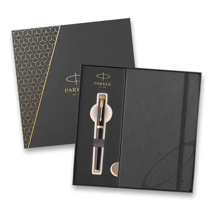 Hlavný obrázok produktu Parker IM Premium Black GT plnicí pero, hrot F, dárková kazeta se zápisníkem