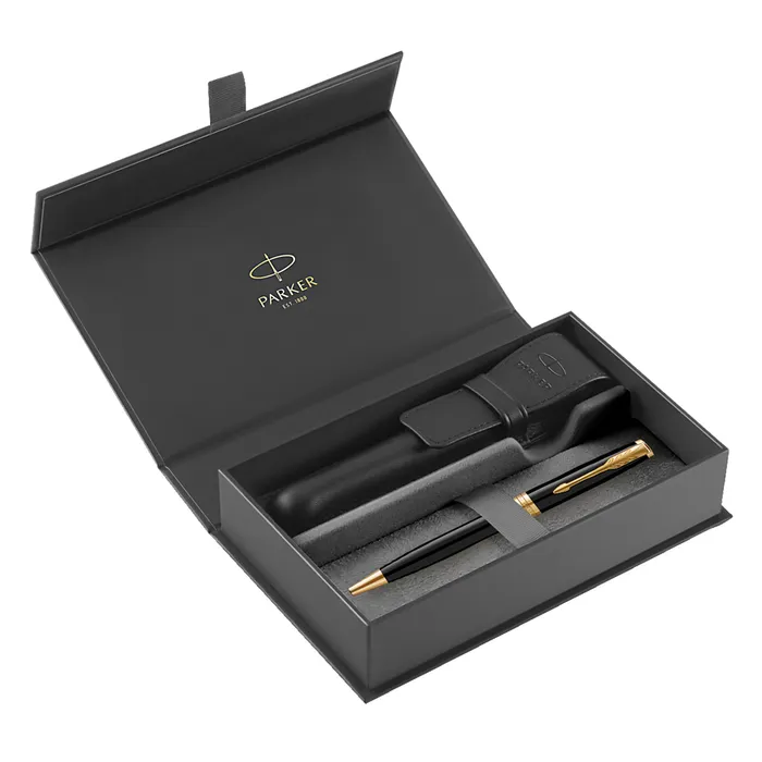 Hlavný obrázok produktu Parker Sonnet Black GT kuličkové pero, dárková kazeta s koženým pouzdrem