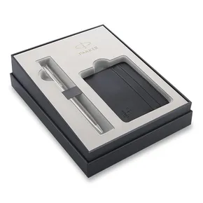 Parker Sonnet Stainless Steel CT guľôčkové pero, darčeková kazeta s puzdrom na karty