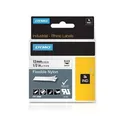 Ďalší obrázok produktu Páska, 12 mm x 3,5 m, DYMO Rhino, biela-čierna