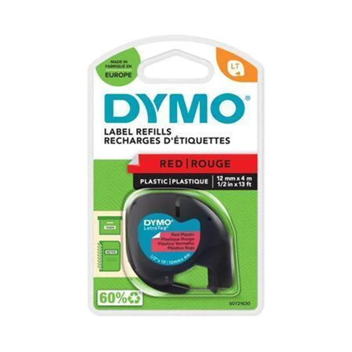 Hlavný obrázok produktu Páska, 12 mm x 4 m, DYMO "Letratag", červená