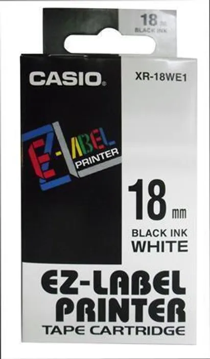 Hlavný obrázok produktu Páska, 18 mm x 8 m, CASIO, bílá-černá