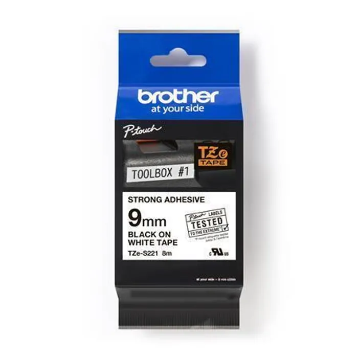 Hlavný obrázok produktu Páska, 9 mm x 8 m, BROTHER, bílá-černá