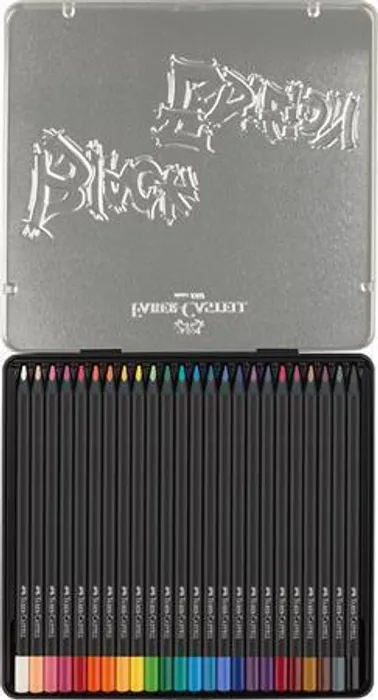 Hlavný obrázok produktu Pastelka Faber-Castell 116425 Black Edition, plechová krabička 24 ks