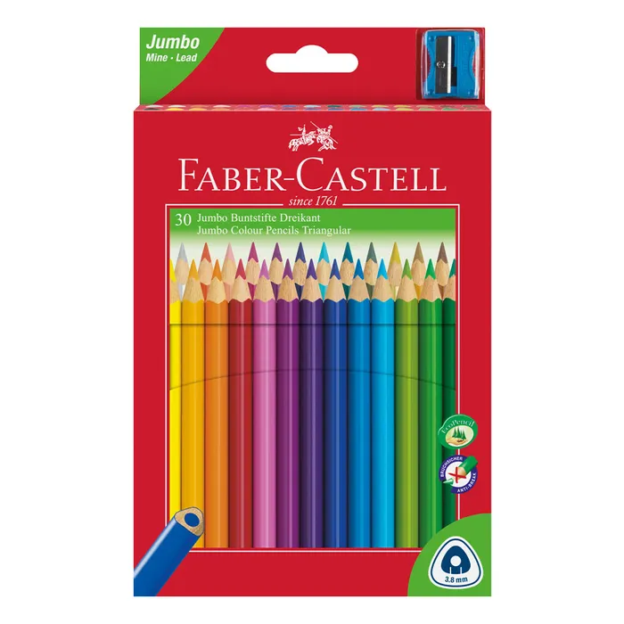 Hlavný obrázok produktu Pastelka Jumbo trojhranné, pap.krabička 30ks Faber Castell 116530