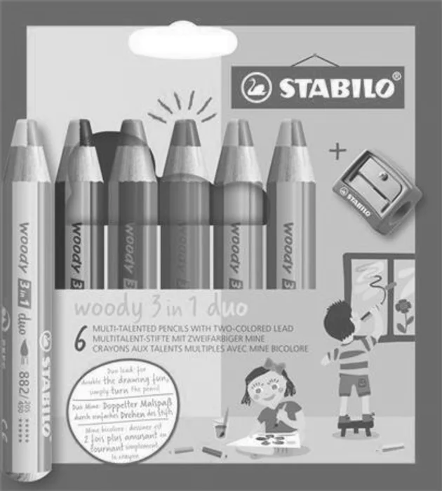 Hlavný obrázok produktu Pastelka Stabilo Woody 3 in 1 Duo 6 barev