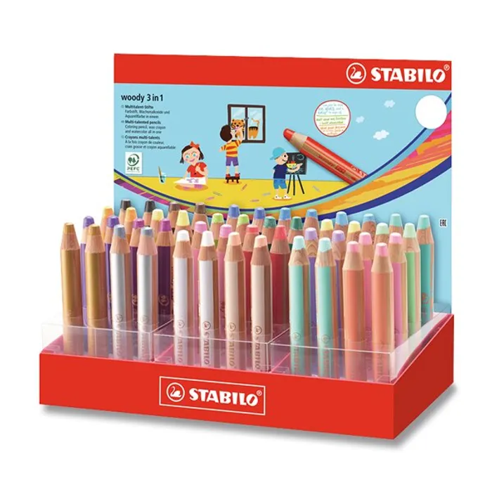 Hlavný obrázok produktu Pastelka Stabilo Woody 3 in 1 stojánek, 48 ks