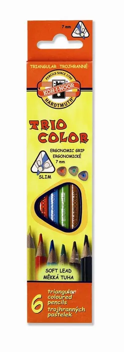 Hlavný obrázok produktu Pastelky 3131/6 trojhranné tenké 6 ks