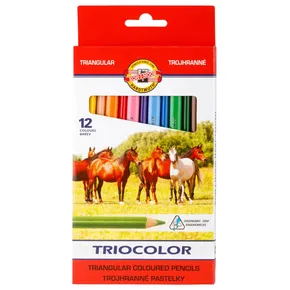 Pastelky 3142 trojhranné 12ks Triocolor stredne silné