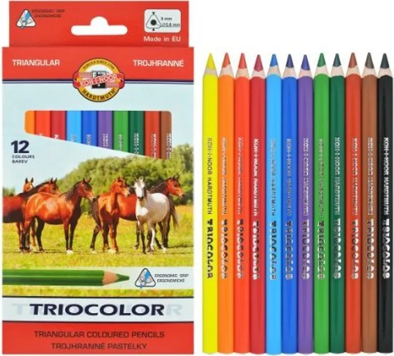 Hlavný obrázok produktu Pastelky 3142 trojhranné 12ks Triocolor středně silné