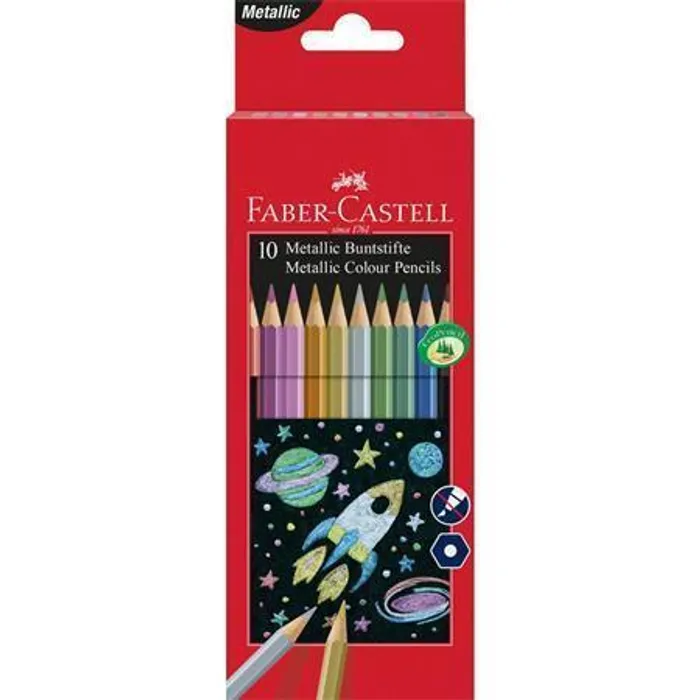 Hlavný obrázok produktu Pastelky Faber-Castell 10 barev, metalické