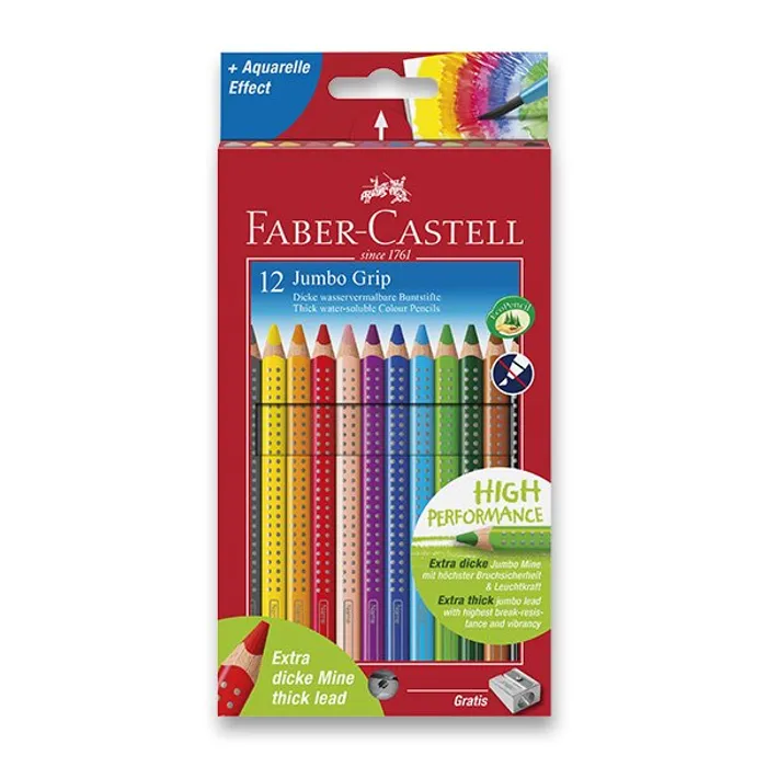 Hlavný obrázok produktu Pastelky Faber-Castell 110912 Colour Grip Jumbo 12 barev