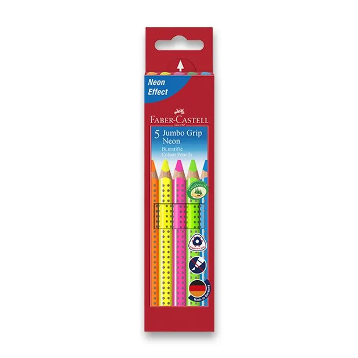 Hlavný obrázok produktu Pastelky Faber-Castell 110994 Jumbo Grip Neon 5 barev