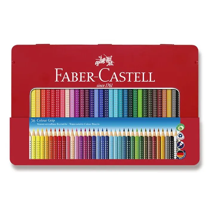 Hlavný obrázok produktu Pastelky Faber-Castell 112435 Grip 2001 plechová krabička, 36 barev