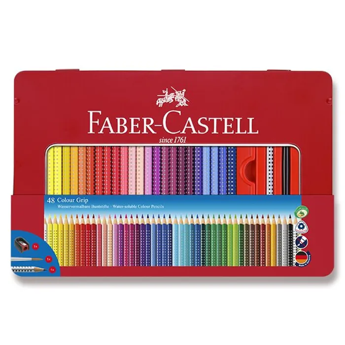 Hlavný obrázok produktu Pastelky Faber-Castell 112448 Grip 2001 plechová krabička, 48 barev