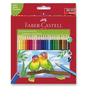 Pastelky Faber-Castell 120524 trojhranné 24 farieb + strúhadlo