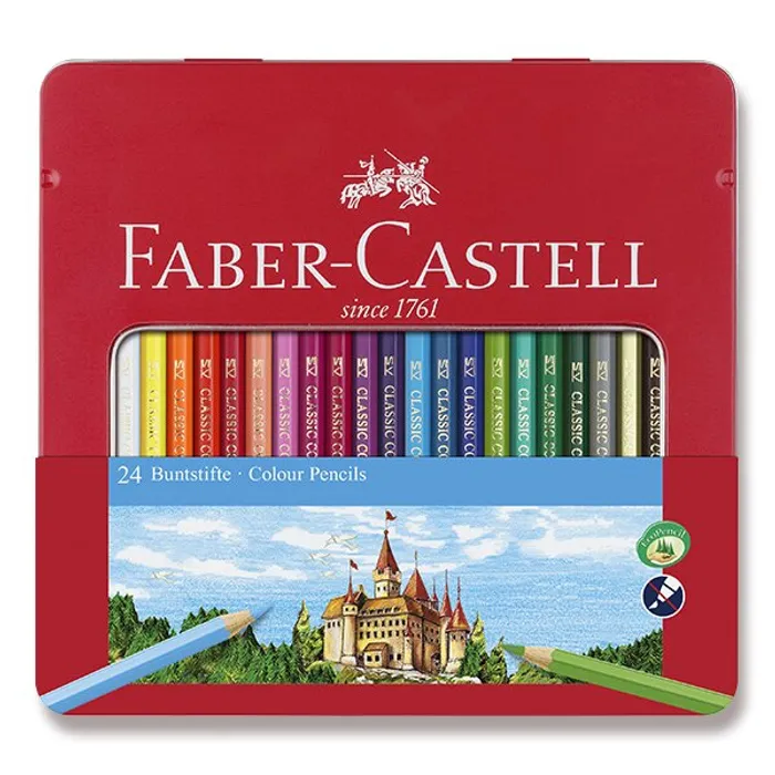 Hlavný obrázok produktu Pastelky Faber-Castell 24 barev plechová krabička