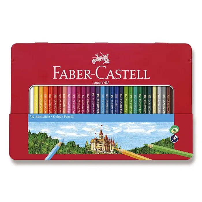 Hlavný obrázok produktu Pastelky Faber-Castell 36 barev, plechová krabička
