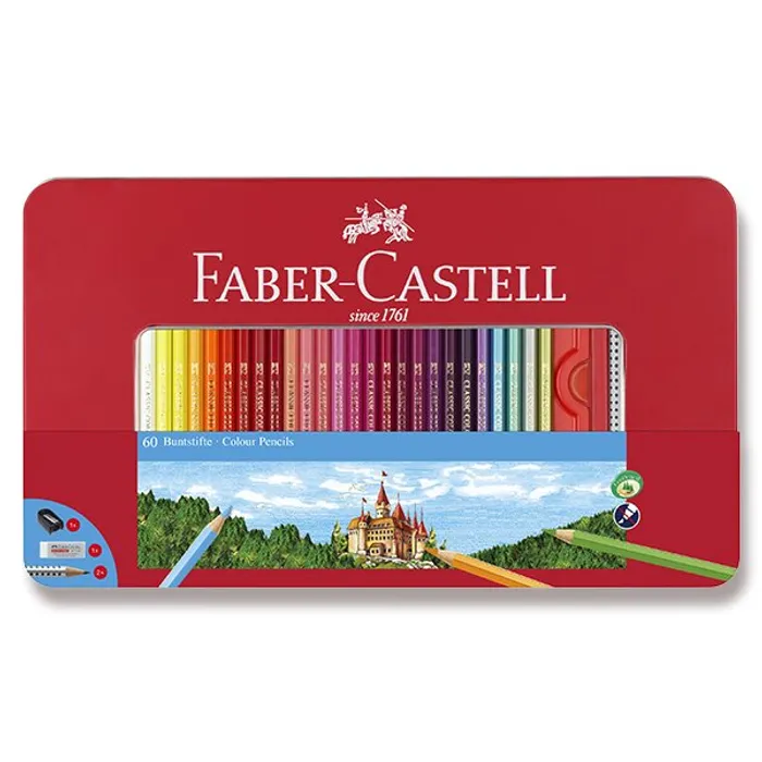 Hlavný obrázok produktu Pastelky Faber-Castell 60 barev + příslušenství