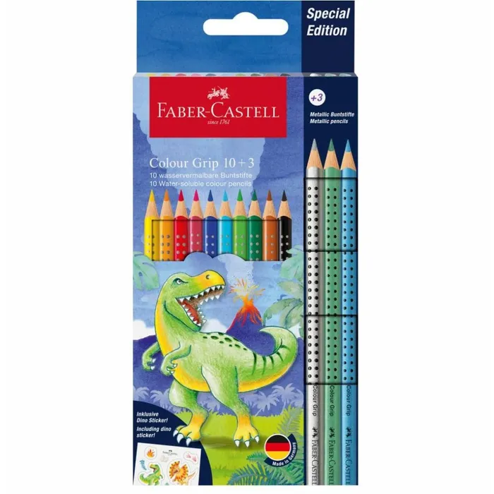 Hlavný obrázok produktu Pastelky Faber-Castell Colour Grip Dinosaurus souprava, 13 ks