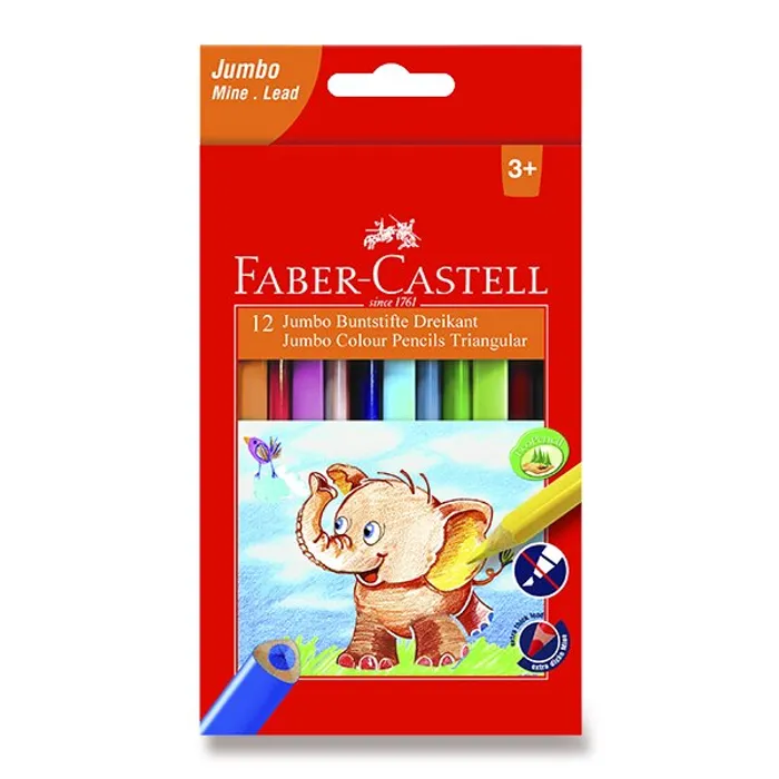 Hlavný obrázok produktu Pastelky Faber-Castell Extra Jumbo 12 barev