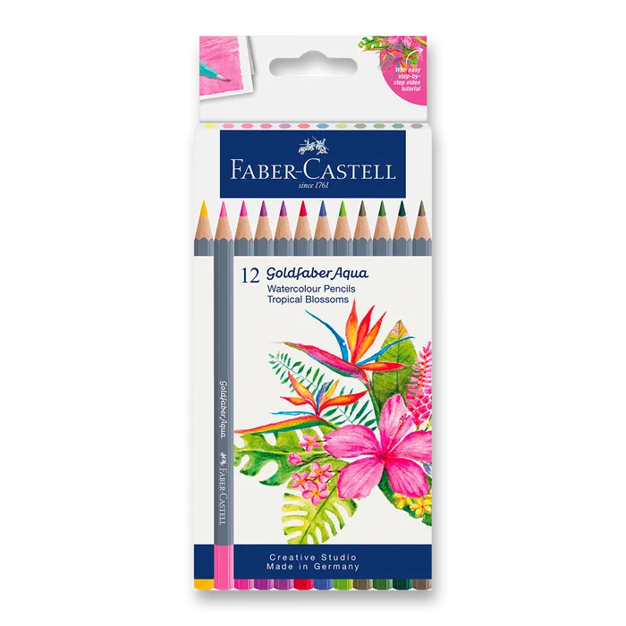 Hlavný obrázok produktu Pastelky Faber-Castell Goldfaber Aqua Tropical Blossoms [12 ks]