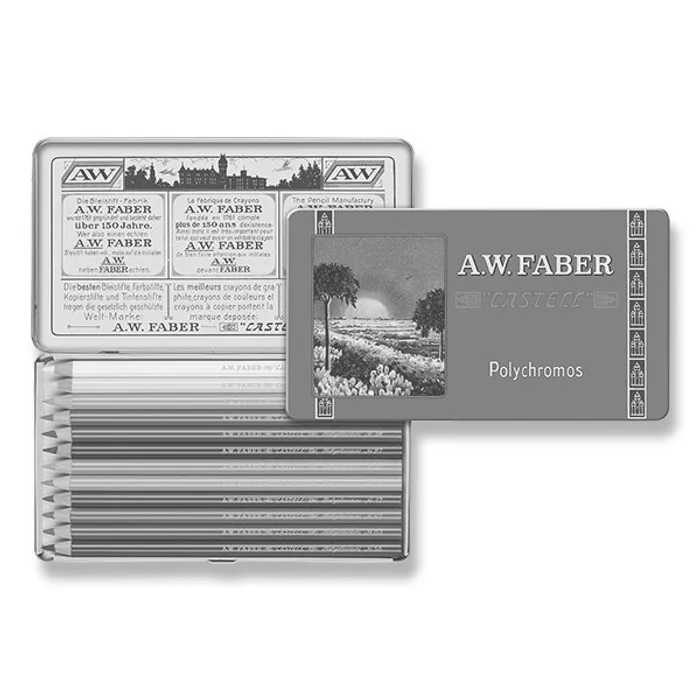 Hlavný obrázok produktu Pastelky Faber-Castell Polychromos 111 Years plechová krabička, 12 barev