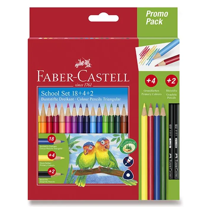 Hlavný obrázok produktu Pastelky Faber-Castell trojhranné 18 barev