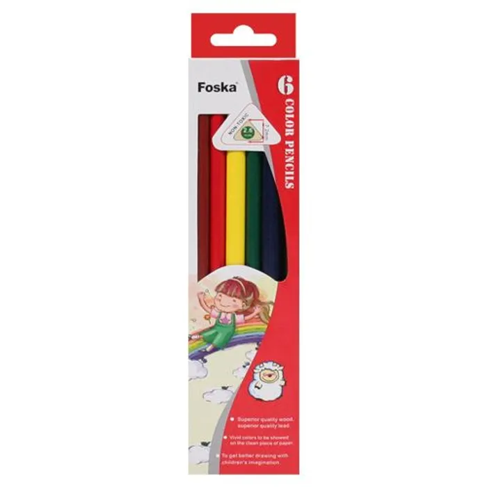 Hlavný obrázok produktu pastelky Foska trojhranné 6 ks