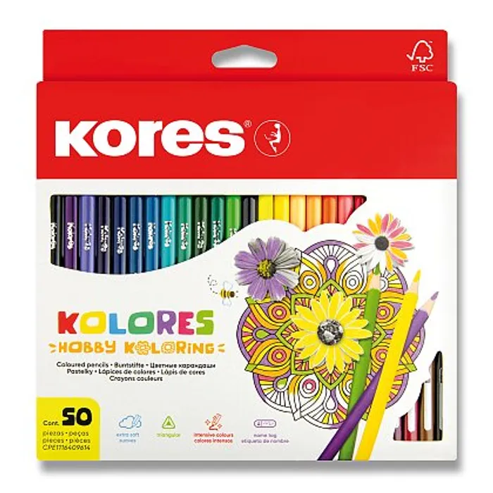 Hlavný obrázok produktu Pastelky Kores Kolores Mandalas 50 barev