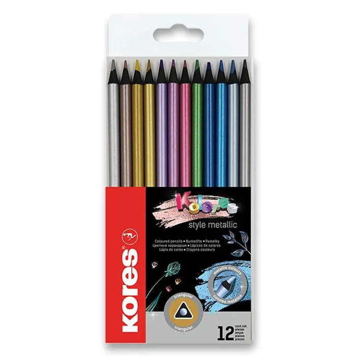 Hlavný obrázok produktu Pastelky Kores Kolores Metalic 12 barev