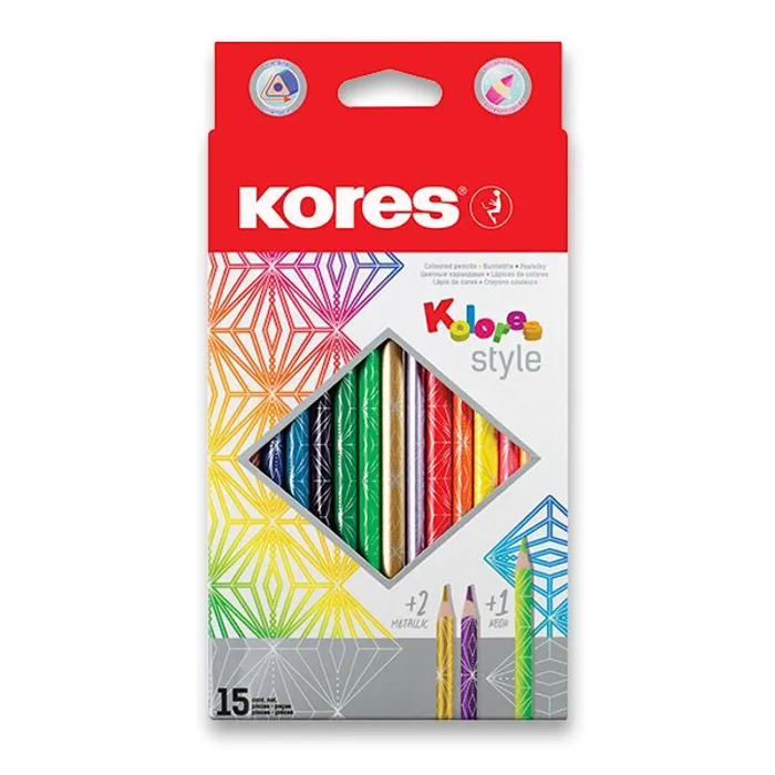 Hlavný obrázok produktu Pastelky Kores Kolores Style 15 barev