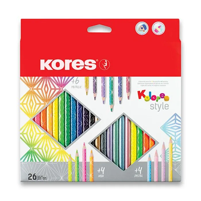 Hlavný obrázok produktu Pastelky Kores Kolores Style 26 barev
