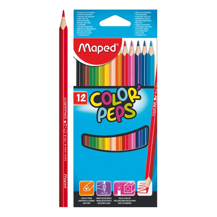 Hlavný obrázok produktu Pastelky Maped Color´Peps, 12 barev