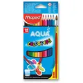 Pastelky Maped Color'Peps Aqua, 12 farieb + štetec