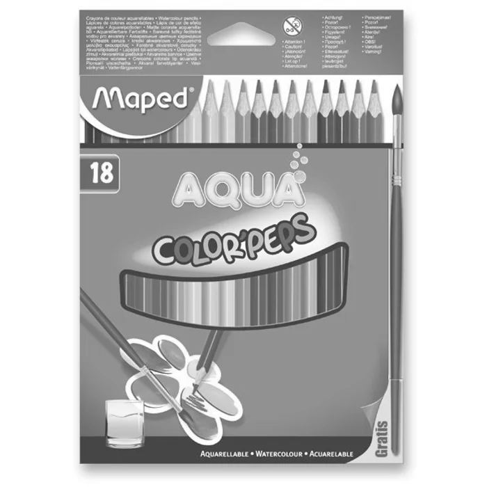 Hlavný obrázok produktu Pastelky Maped Color´Peps Aqua, 18 barev + štětec