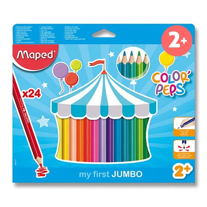 Hlavný obrázok produktu Pastelky Maped Color´Peps Jumbo, 24 barev