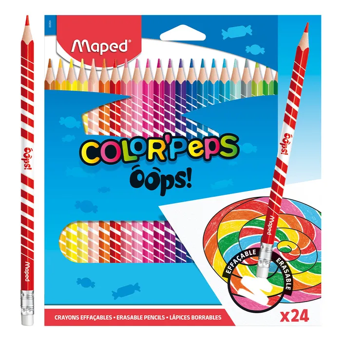 Hlavný obrázok produktu Pastelky Maped Color´Peps Oops s pryží 24 barev