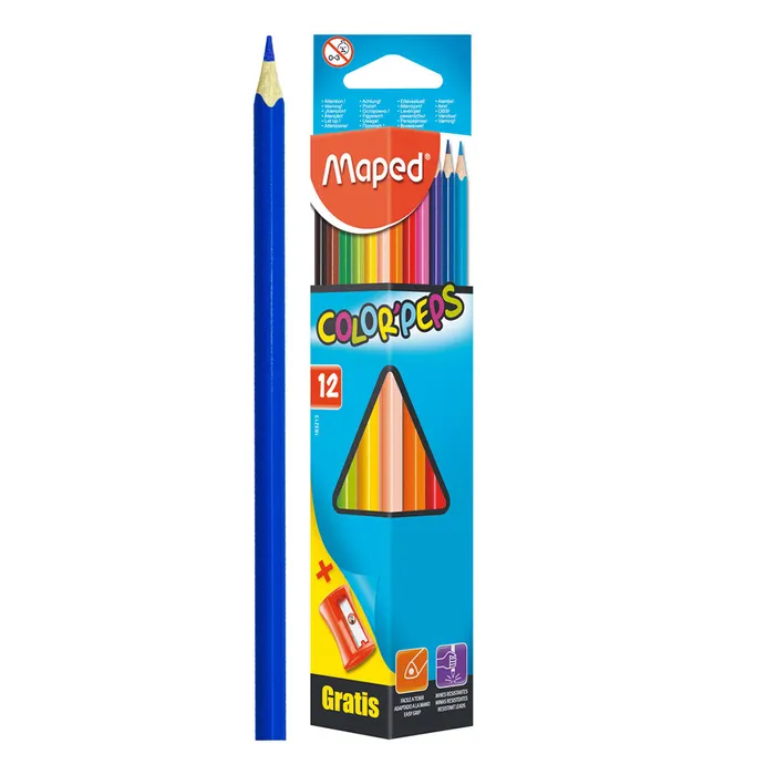 Hlavný obrázok produktu Pastelky Maped Color'Peps - 12 barev + ořezávátko