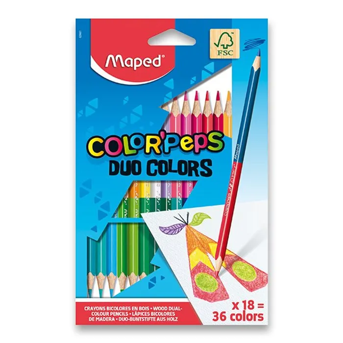 Hlavný obrázok produktu Pastelky Maped Color'Peps Duo - oboustranné pastelky, 36 barev