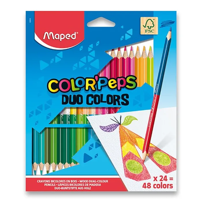 Hlavný obrázok produktu Pastelky Maped Color'Peps Duo - oboustranné pastelky, 48 barev