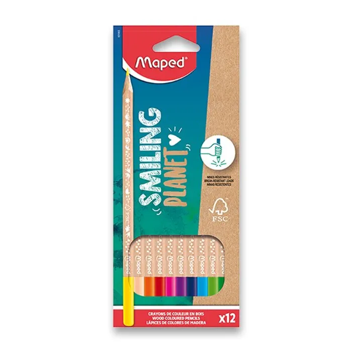 Hlavný obrázok produktu Pastelky Maped Smiling Planet 12 barev