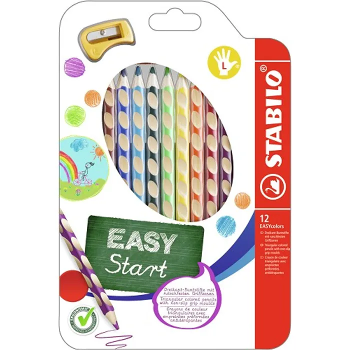 Hlavný obrázok produktu Pastelky pro leváky STABILO EASYcolors - 12 ks sada s ořezávátkem