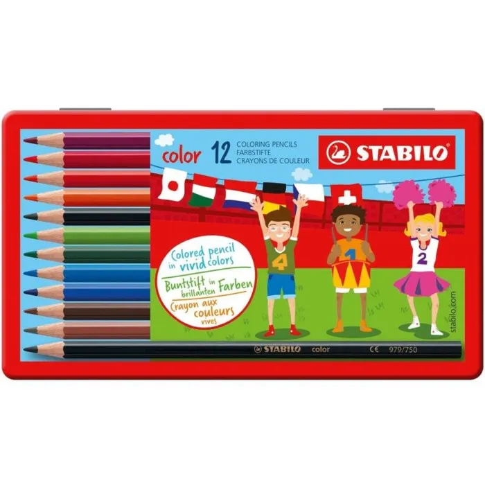 Hlavný obrázok produktu Pastelky STABILO color,sada 12 ks v kovovém pouzdru