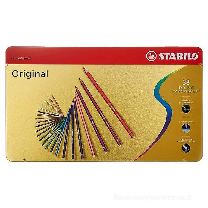 Hlavný obrázok produktu Pastelky STABILO Original 38 ks v plechovém pouzdru