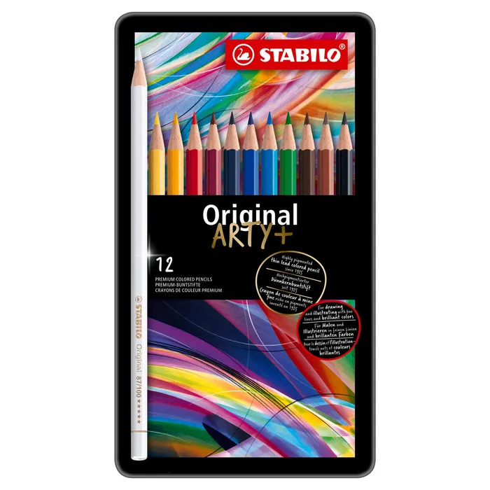 Hlavný obrázok produktu Pastelky STABILO Original - ARTY+ - 12 ks sada v plechu