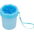 PAW CLEANER - kalíšok na čistenie labiek, silikón/plast, modrá S-M
